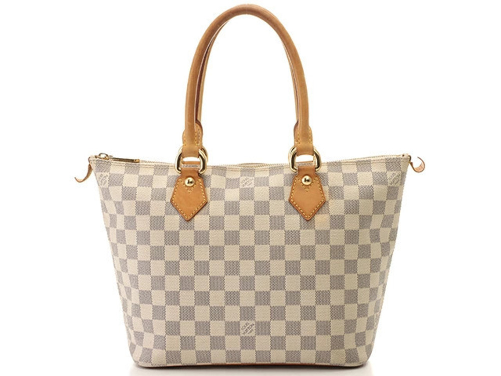 LOUIS VUITTON Saleya Tote Bag Damier Azur White